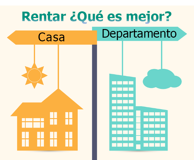 rentar una casa o un departamento que es mejor