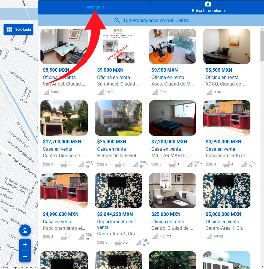 inventario web Global MLS